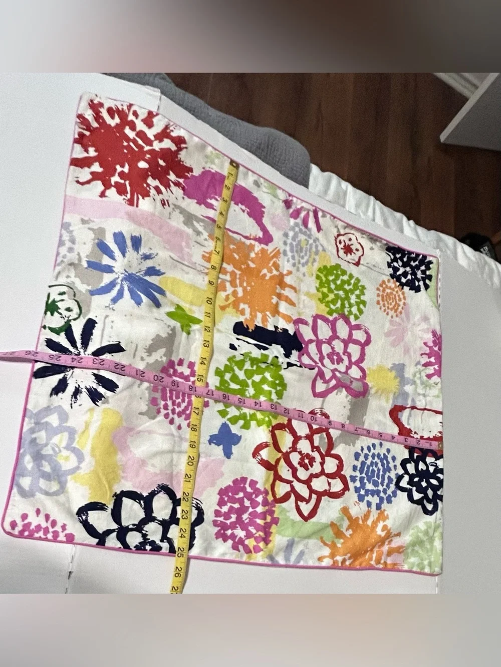 IKEA Renate Blom Pair 25 x 26 Pillow Cover Zip Sham Multicolor Purple Red Pink